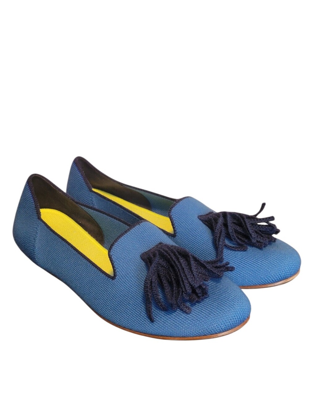 Rothys Merino Royal Blue Tassel Loafers Flats Shoes Size 10.5